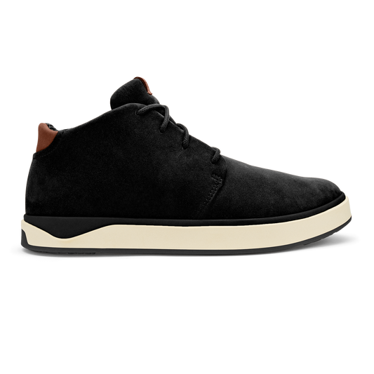 OluKai Customer Favorite | Papakū 'Ili Men’s Waterproof Leather Boots- Black