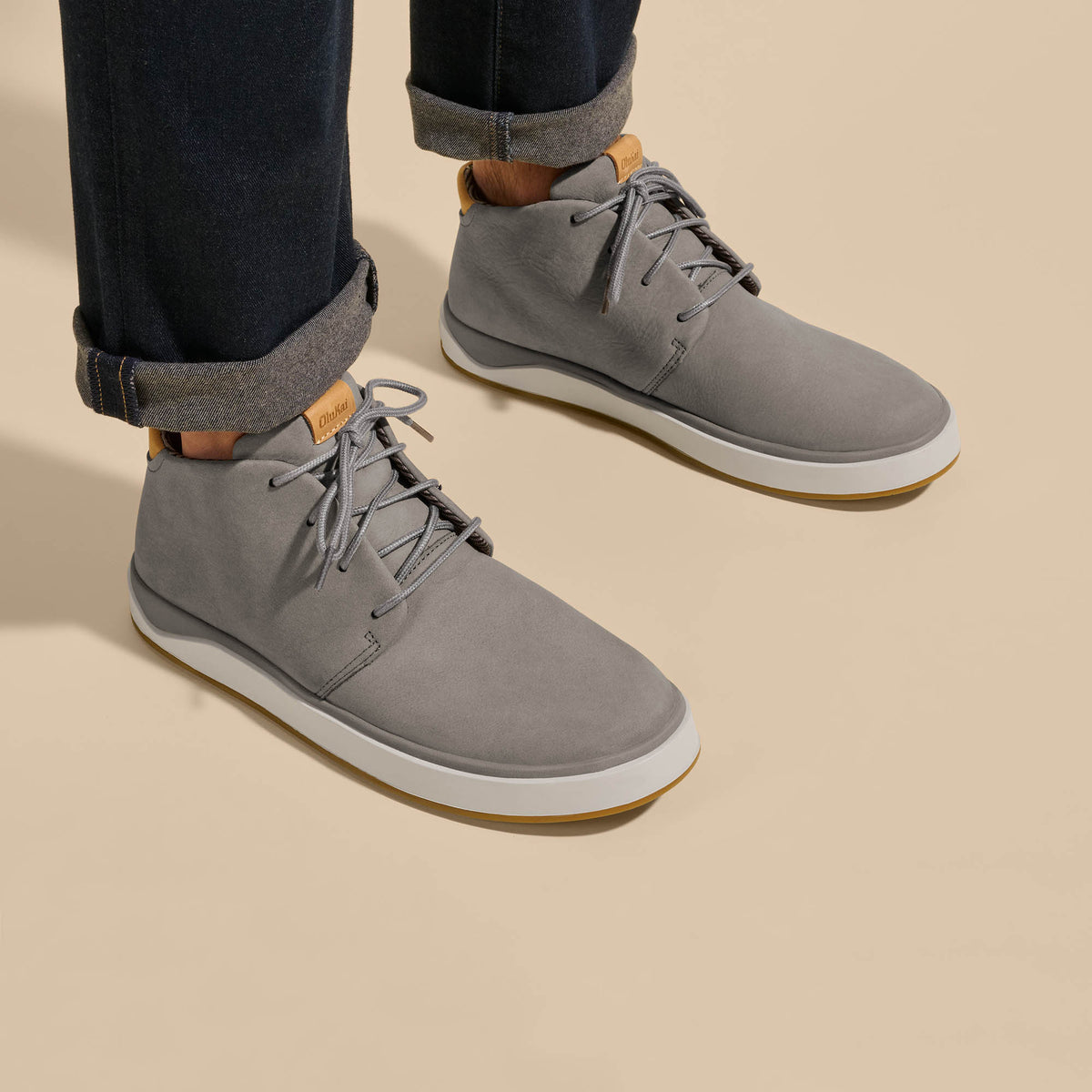 OluKai Great Value | Papakū 'Ili Men’s Waterproof Leather Boots- Graphite