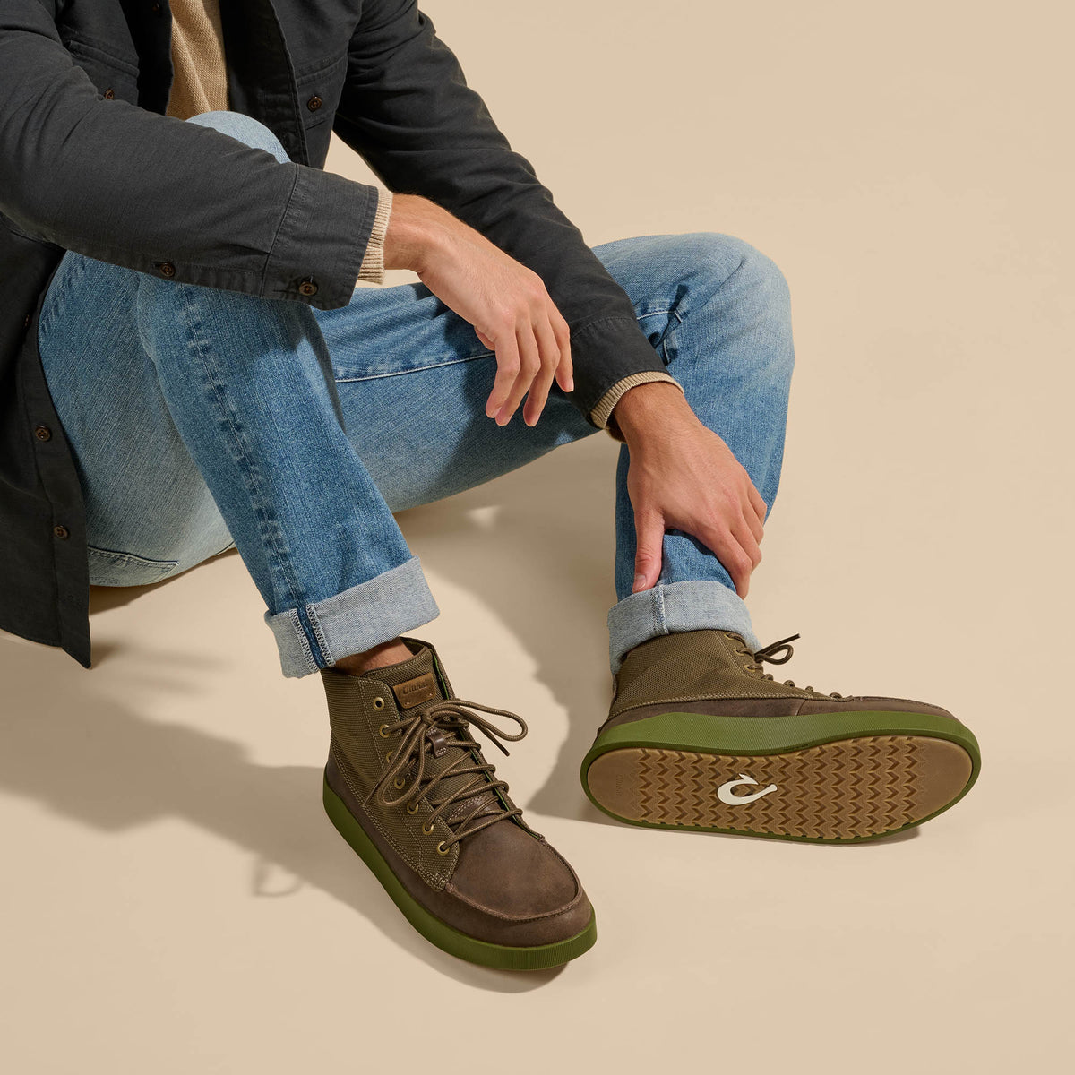 OluKai Latest | Mōlina Men’s Waterproof Leather Boots - Mustang Hanu
