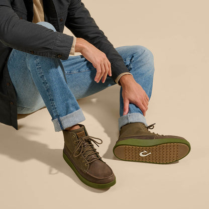 OluKai Latest | Mōlina Men’s Waterproof Leather Boots - Mustang Hanu