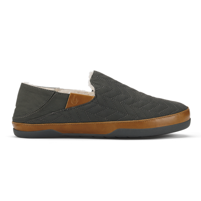 OluKai Customer Favorite | Hanohano Men’s Waxed Canvas Slippers - Dark Shadow