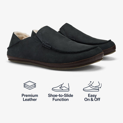 OluKai Smart Buy | Moloā Slipper - Black / Dk Java
