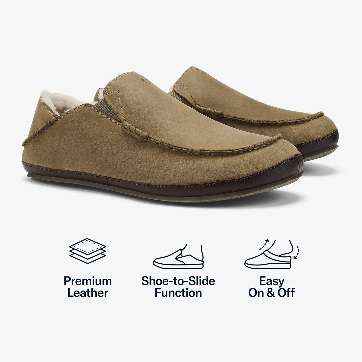 OluKai Best Seller | Moloā Slipper - Clay / Dk Java