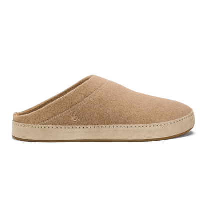 OluKai Everyday | Hāmani Hulu Men’s Wool Mule Slippers - Oatmeal