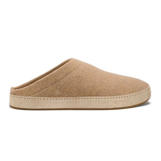 OluKai Everyday | Hāmani Hulu Men’s Wool Mule Slippers - Oatmeal