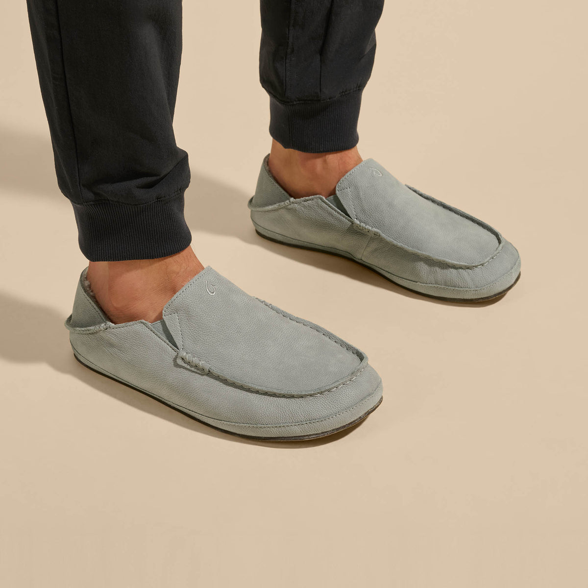 OluKai Hot Sale | Moloā Men's Leather Slippers - Kona Coffee