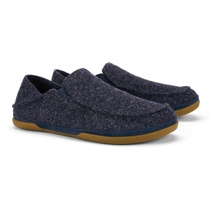 OluKai Recommended | Moloā Hulu Men’s Wool Slippers - Trench Blue
