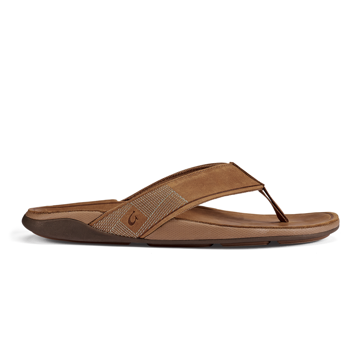 OluKai Recommended | Tuahine Men's Waterproof Leather Beach Sandals - Toffee
