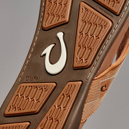 OluKai Recommended | Tuahine Men's Waterproof Leather Beach Sandals - Toffee