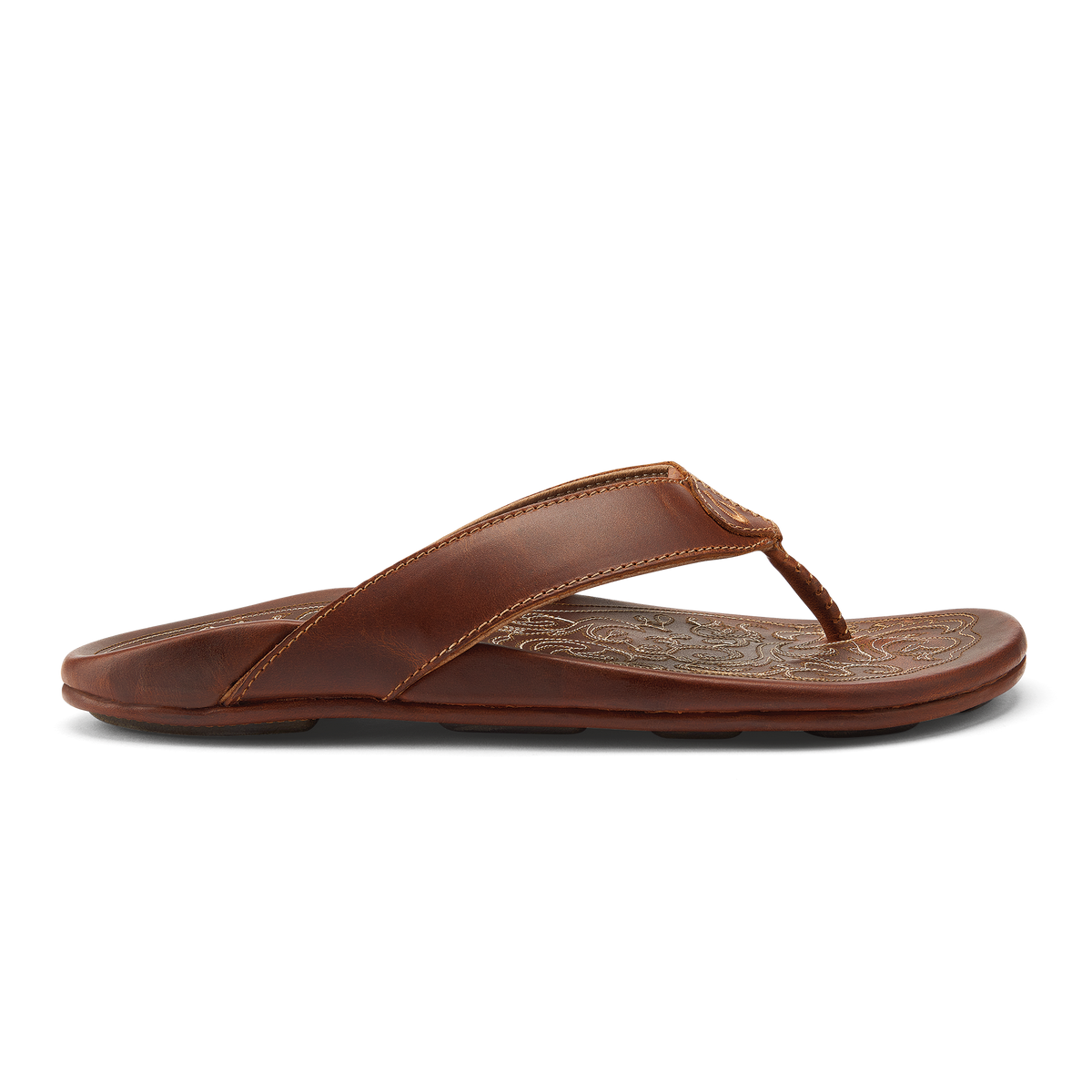 OluKai Everyday | Mekila Men's Full-Grain Leather Beach Sandals - Natural