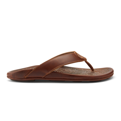 OluKai Everyday | Mekila Men's Full-Grain Leather Beach Sandals - Natural