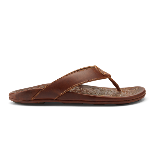 OluKai Everyday | Mekila Men's Full-Grain Leather Beach Sandals - Natural