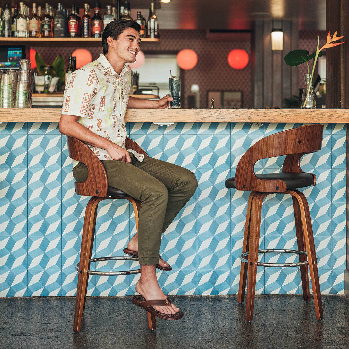 OluKai Everyday | Mekila Men's Full-Grain Leather Beach Sandals - Natural