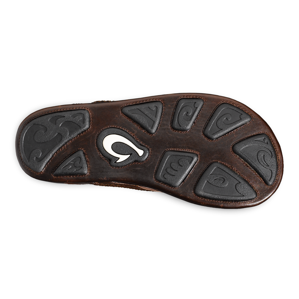 OluKai Customer Favorite | Mea Ola Men's Leather Beach Sandals - Dark Java