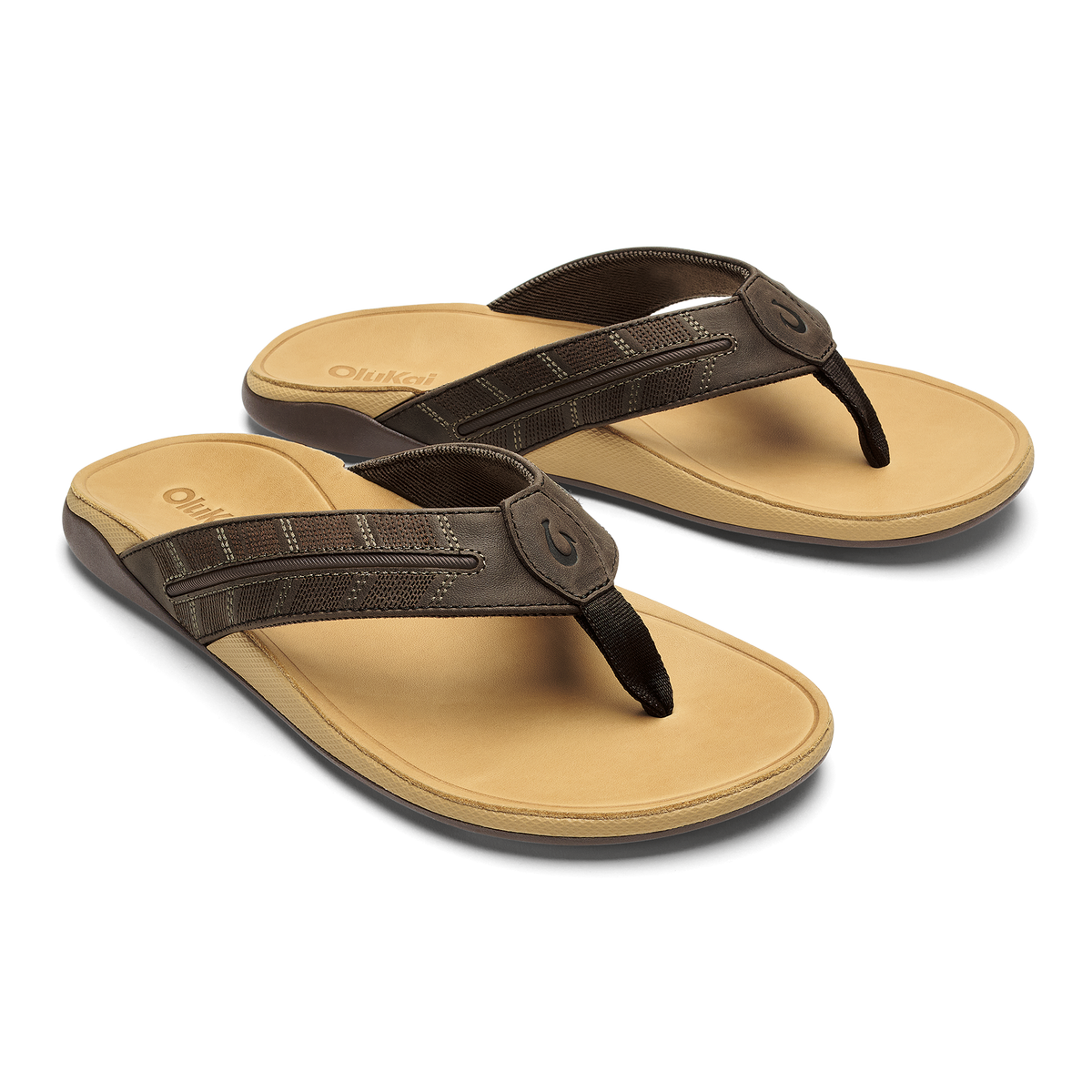 OluKai Best Seller | Tuahine Palm - Dk Java / Golden Sand