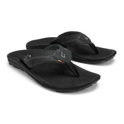 OluKai Essential | Kīpī Men’s Comfortable Beach Sandals - Black