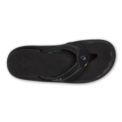 OluKai Essential | Kīpī Men’s Comfortable Beach Sandals - Black