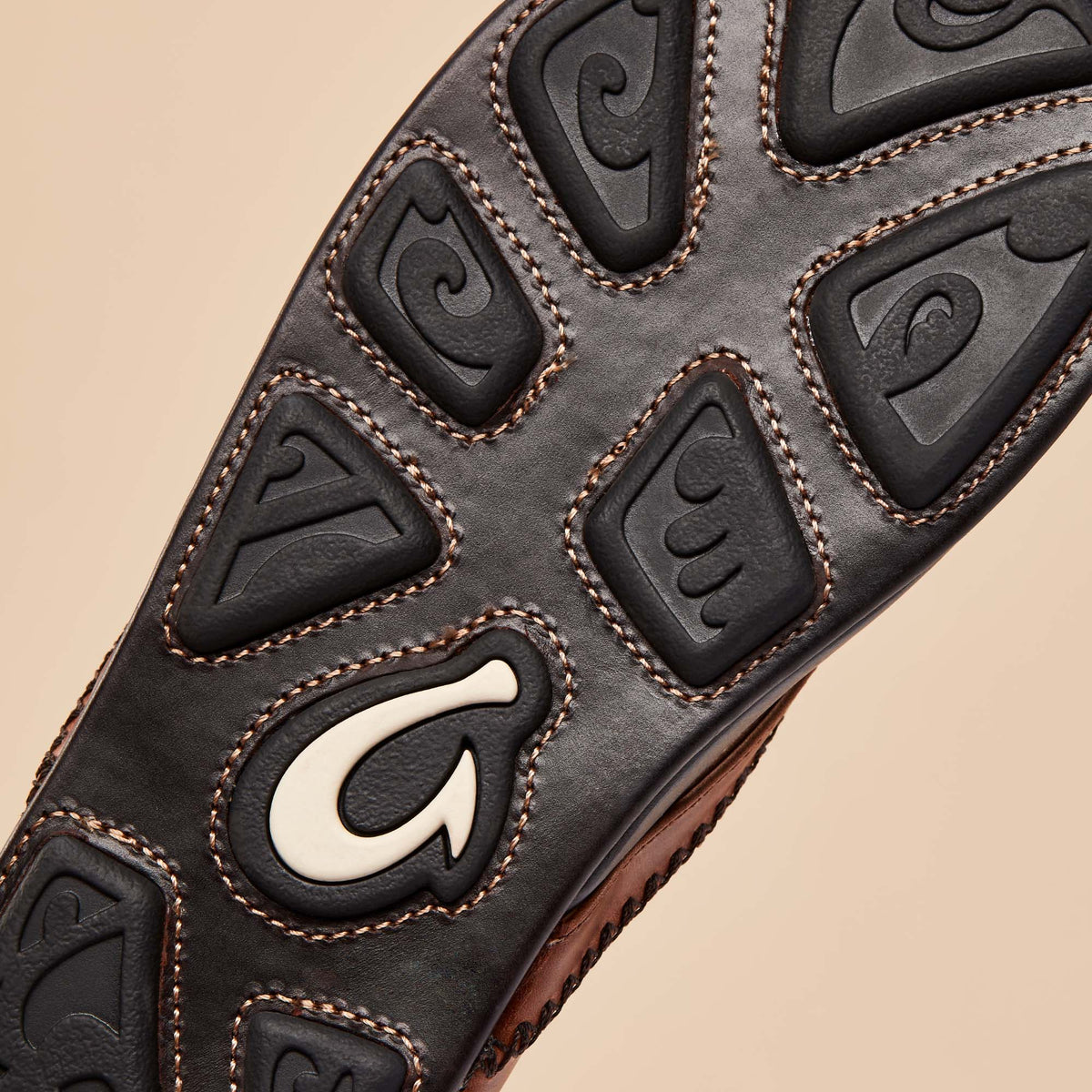OluKai Discount | Mea Ola Men's Leather Sandals - Tan / Dark Java