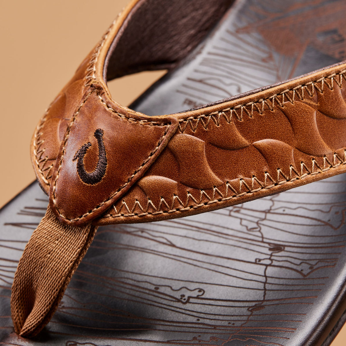 OluKai Classic | Hikianalia - Tan / Dark Java