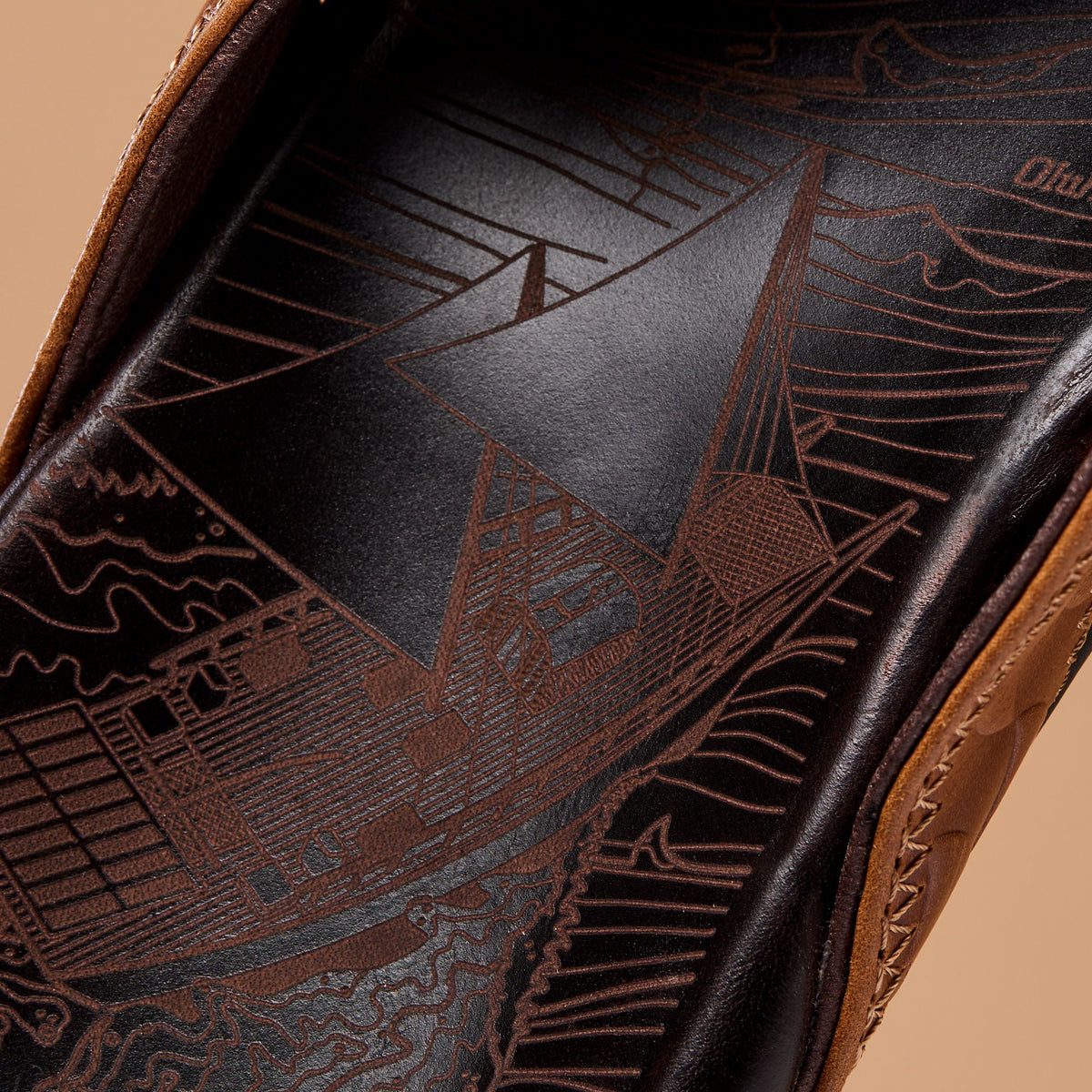 OluKai Classic | Hikianalia - Tan / Dark Java
