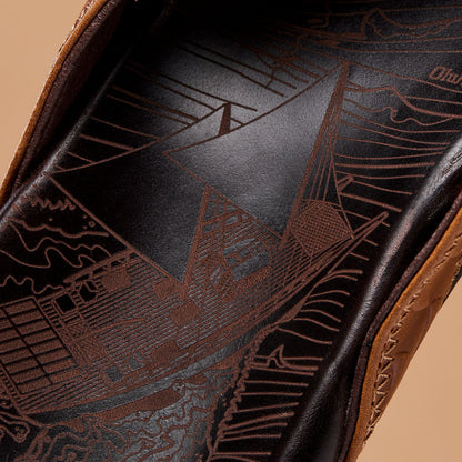 OluKai Classic | Hikianalia - Tan / Dark Java
