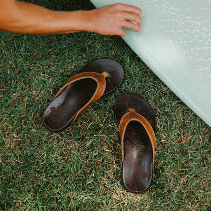 OluKai Classic | Hikianalia - Tan / Dark Java