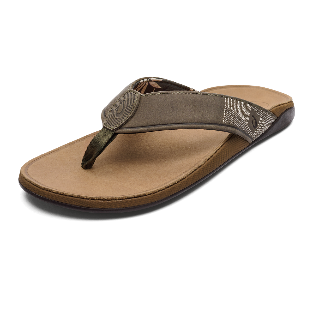 OluKai Quality | Tuahine Men's Waterproof Leather Beach Sandals - Hunter