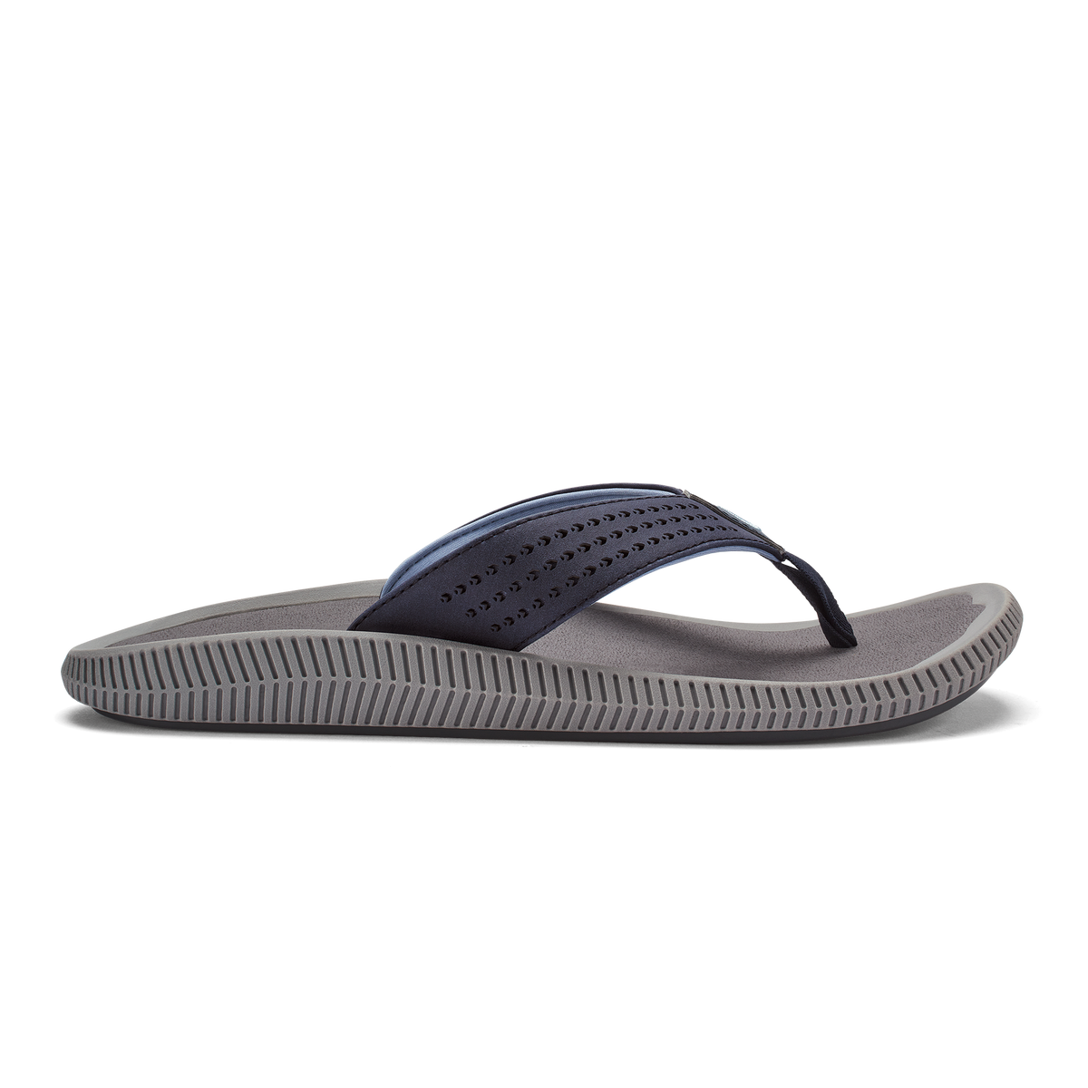 OluKai Sale | Ulele Men's Beach Sandals - Blue Depth / Charcoal