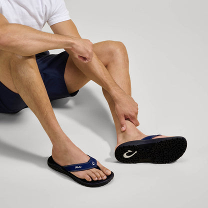 OluKai New | ‘Ohana Men's Beach Sandals - Navy / Onyx