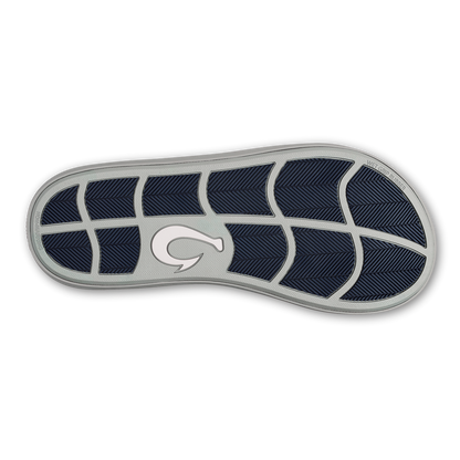 OluKai Trending | Pili Men’s Waterproof Leather Sandals - Ash / Mood Indigo