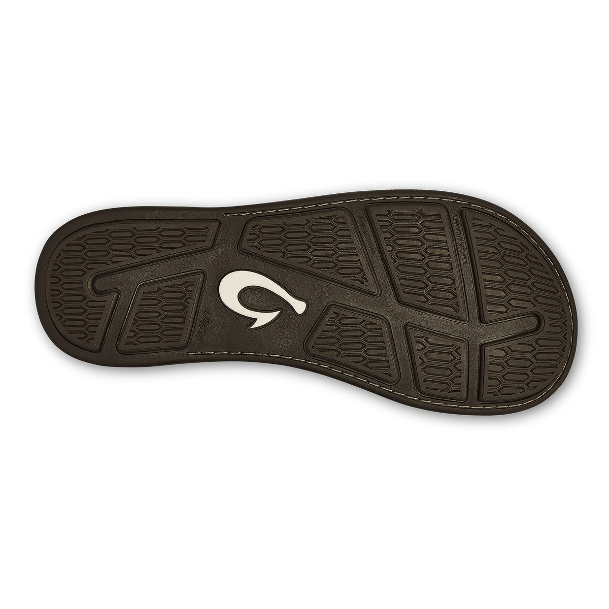 OluKai Smart Buy | Tuahine Men's Waterproof Leather Beach Sandals - Dark Wood