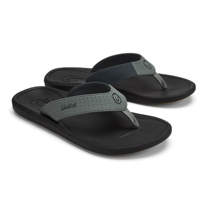 OluKai Classic | Ki‘i Men’s Water Ready Beach Sandals - Rock / Lava Rock