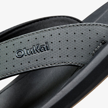 OluKai Classic | Ki‘i Men’s Water Ready Beach Sandals - Rock / Lava Rock
