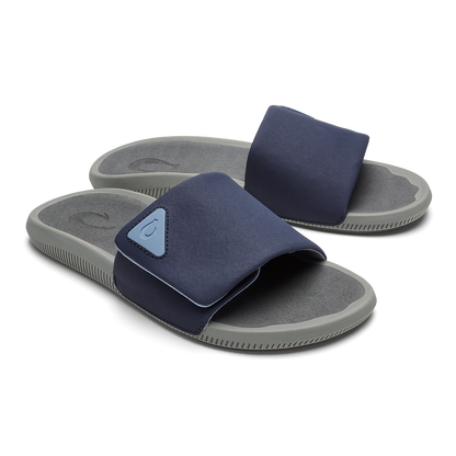OluKai Latest | Ulele Slide - Blue Depth / Charcoal