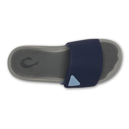 OluKai Latest | Ulele Slide - Blue Depth / Charcoal