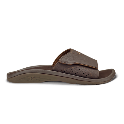 OluKai Latest | Nalu Slide Men's Beach Slide Sandals - Dark Java