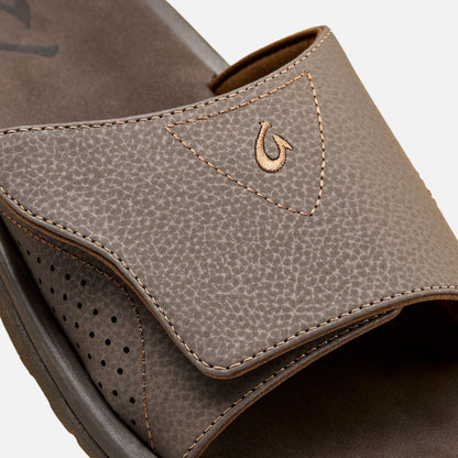 OluKai Latest | Nalu Slide Men's Beach Slide Sandals - Dark Java