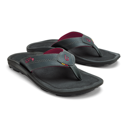 OluKai Hot Sale | Kīpī Men’s Comfortable Beach Sandals - Dark Shadow