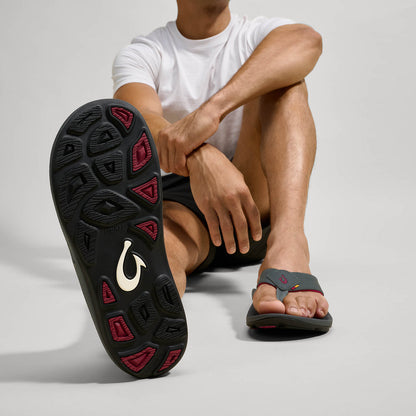 OluKai Hot Sale | Kīpī Men’s Comfortable Beach Sandals - Dark Shadow