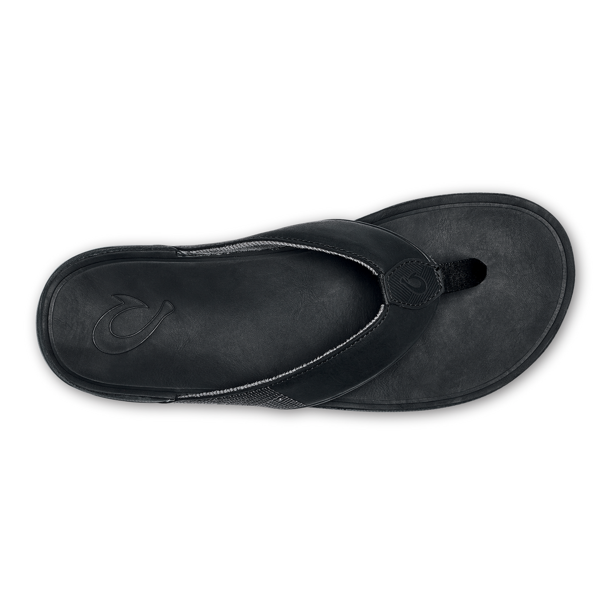 OluKai Sale | Tuahine Men's Waterproof Leather Beach Sandals - Black
