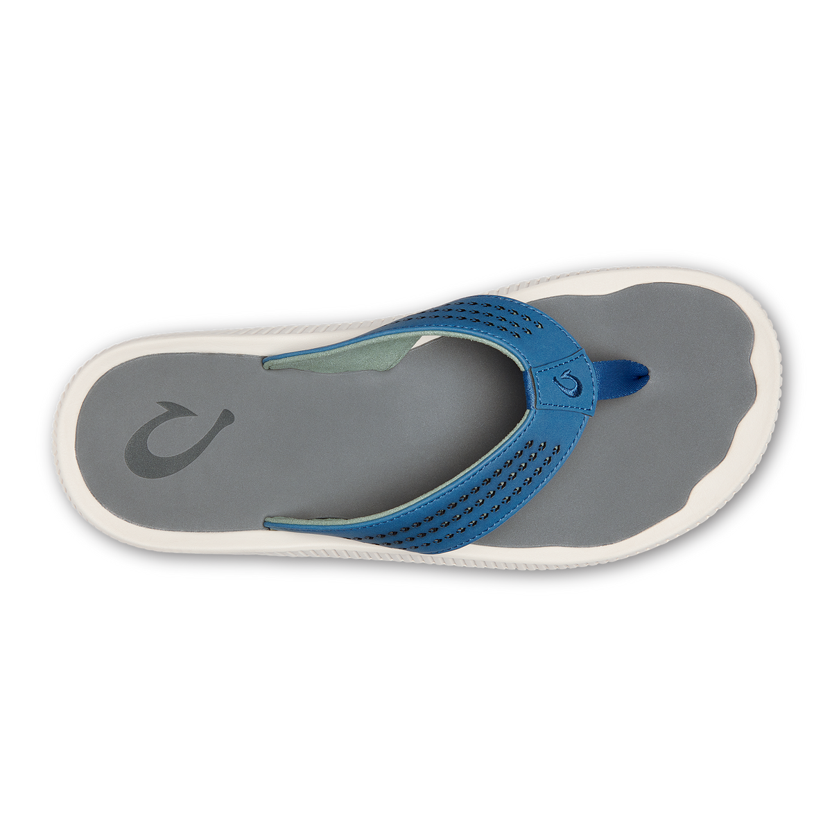 OluKai Smart Buy | Ulele Men's Beach Sandals - Slate Blue / Charcoal