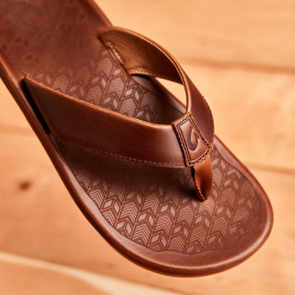 OluKai Quality | ‘Ilikai Men‘s Leather Sandals - Toffee
