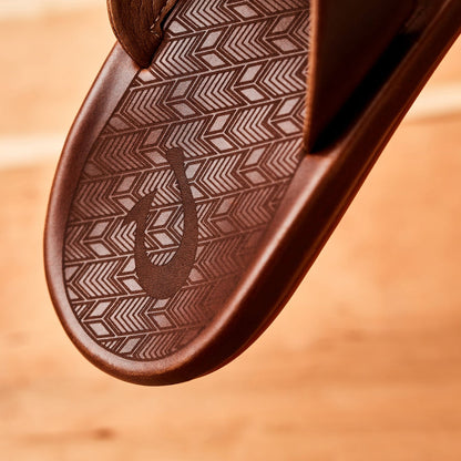 OluKai Quality | ‘Ilikai Men‘s Leather Sandals - Toffee
