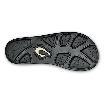 OluKai New | OluKai Mea Ola - Black | Men's Leather Beach Sandals