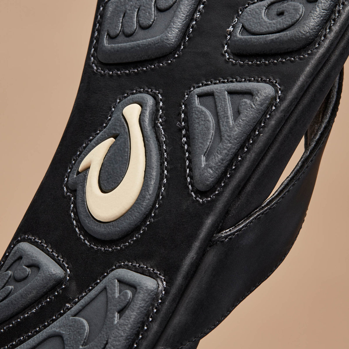 OluKai Popular | Mekila Men's Full-Grain Leather Beach Sandals - Black