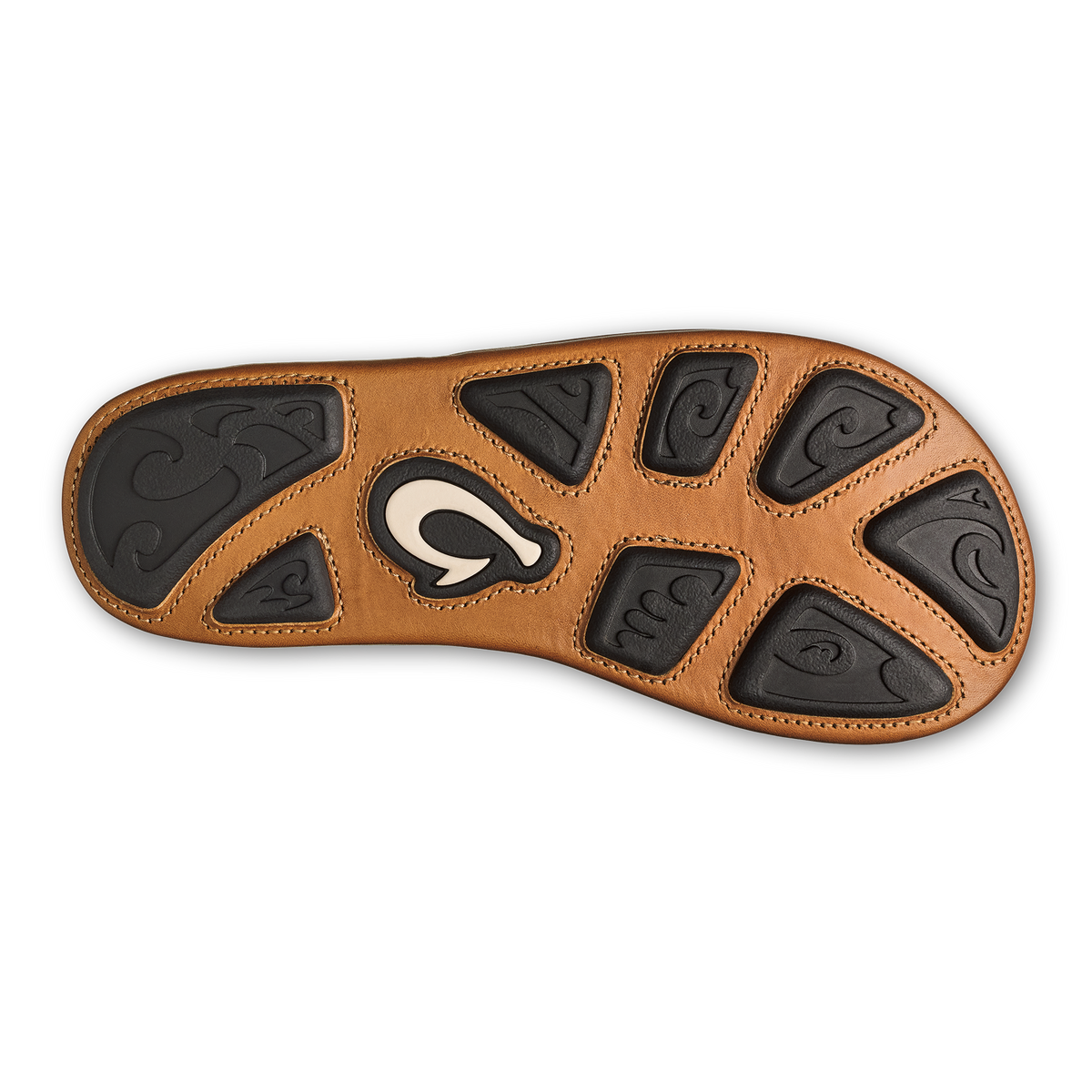 OluKai New | Hiapo - Odyssey Grey / Sahara Men’s Leather Beach Sandals