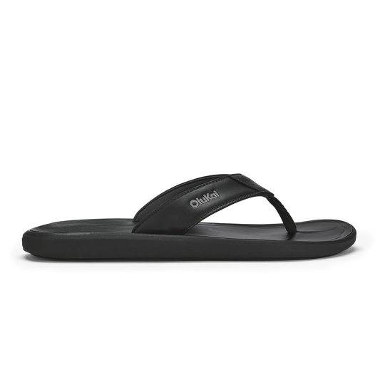 OluKai Premium | Pili Men’s Waterproof Leather Sandals - Lava Rock