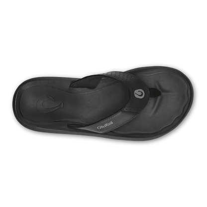 OluKai Premium | Pili Men’s Waterproof Leather Sandals - Lava Rock