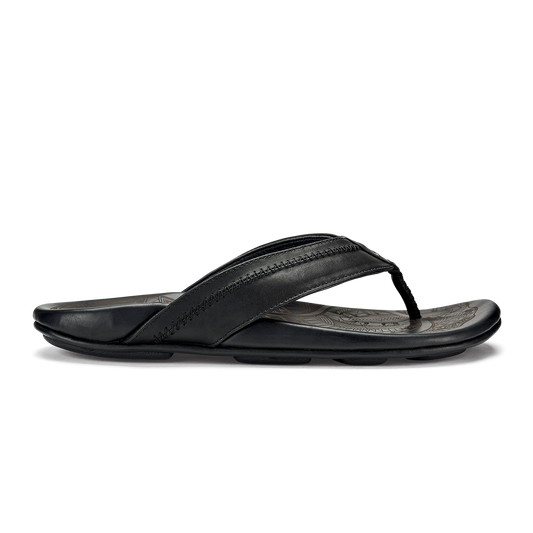 OluKai Customer Favorite | Hiapo - Lava Rock Men’s Leather Beach Sandals