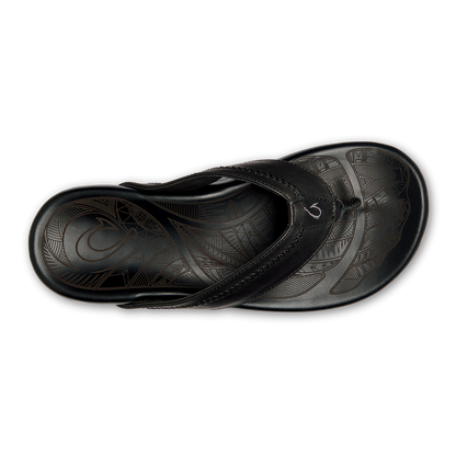 OluKai Customer Favorite | Hiapo - Lava Rock Men’s Leather Beach Sandals